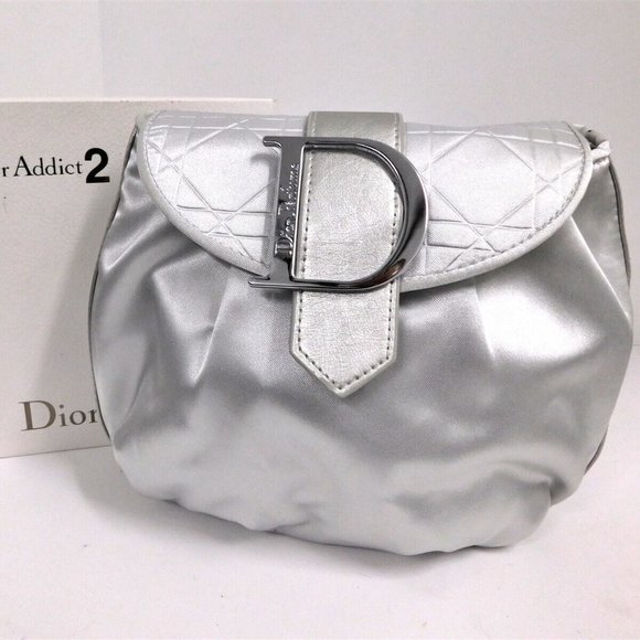 New Christian Dior Parfums Silver‎ Clutch Bag w/ box - Picture 1 of 5